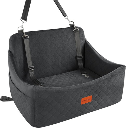 Dog Car Seat for Medium & Large Dogs Up to 55lbs, Memory Foam Cushion, Washable Cover, Safety