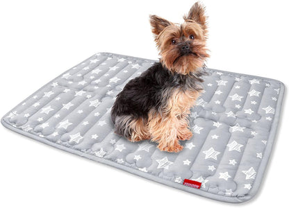 Dog Crate Mat (24" X 18"), Soft Dog Bed Mat with Cute Prints, Personalized Crate Pad, Anti-Slip