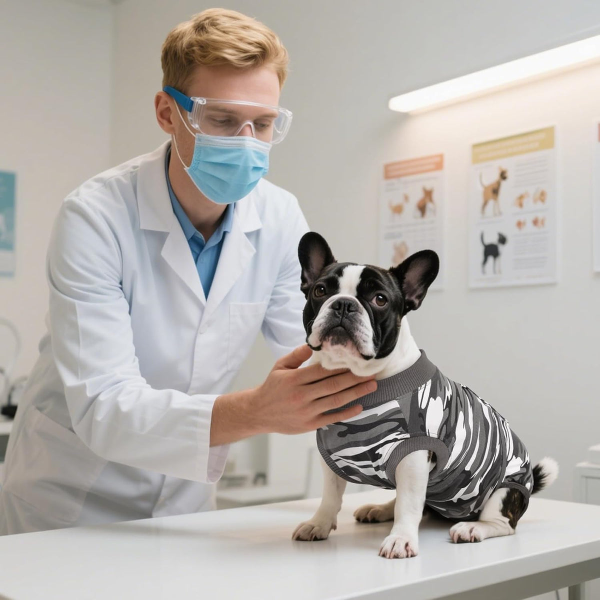 Kuoser Recovery Suit for Dogs Cats After Surgery, Professional Pet Recovery Shirt Dog Abdominal
