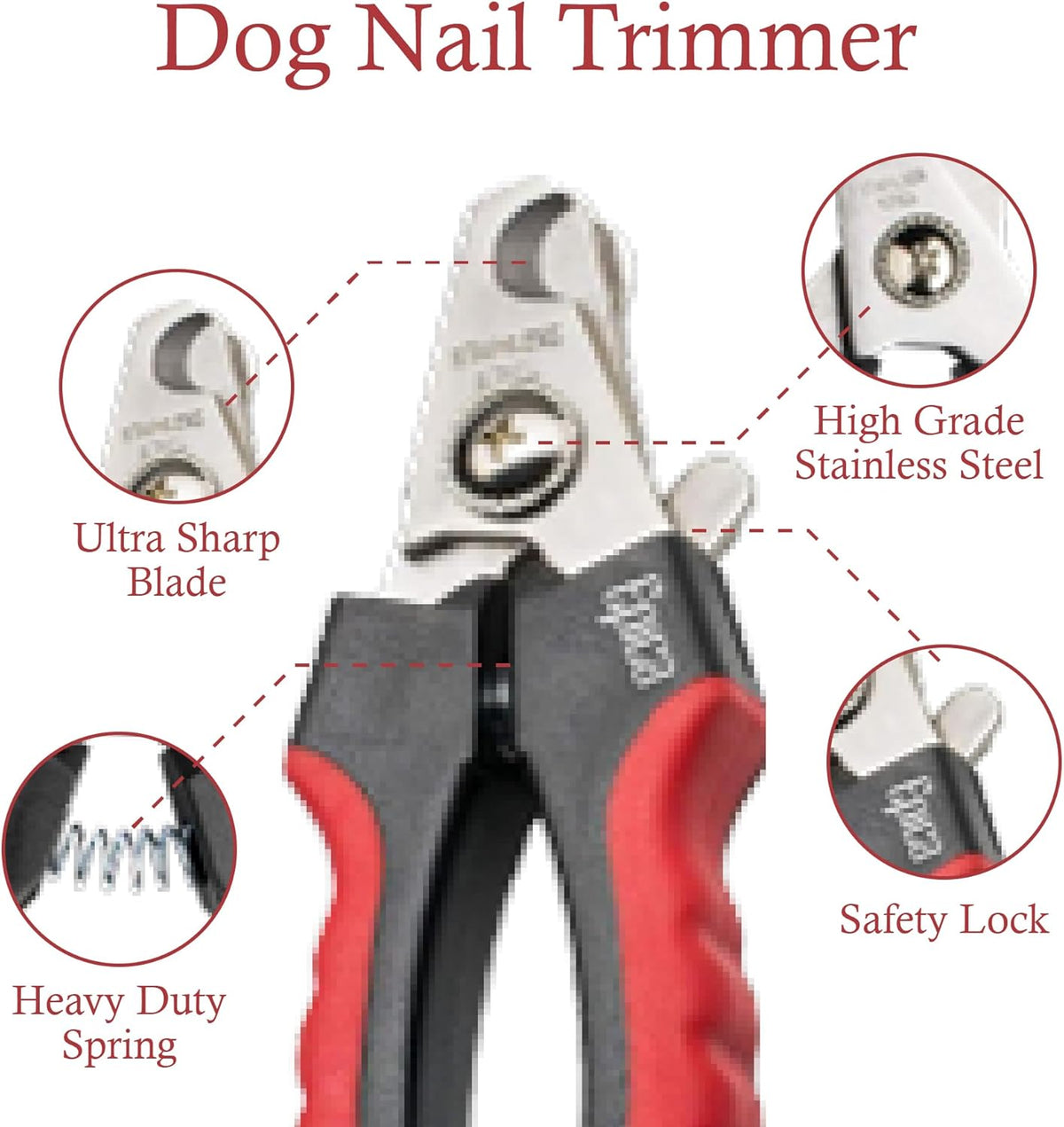 Epica Professional Dog Nail Clipper - Dog Nail Trimmer for Large Dogs - Easy and Safe Pets Grooming