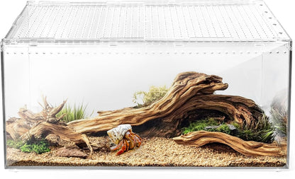 AZV Reptile Terrarium Tank,Versatile Enclosure for Leopard Crested Gecko,Lizard Cage,Spider Starter