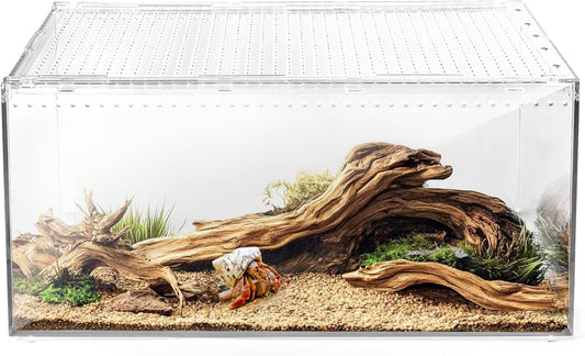 AZV Reptile Terrarium Tank,Versatile Enclosure for Leopard Crested Gecko,Lizard Cage,Spider Starter