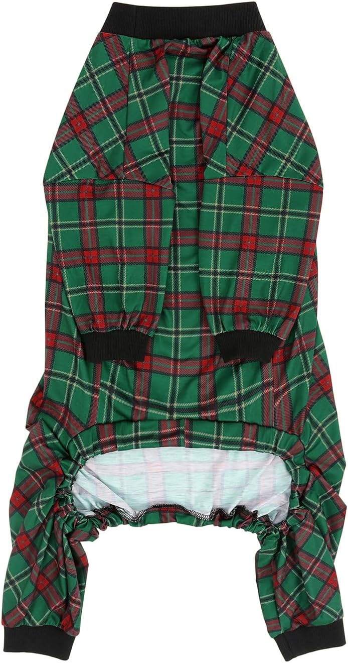 HDE Dog Pajamas One Piece Jammies Jumpsuit Pet Clothes Outfit Stretchy Lightweight Comfy Shirt Pjs