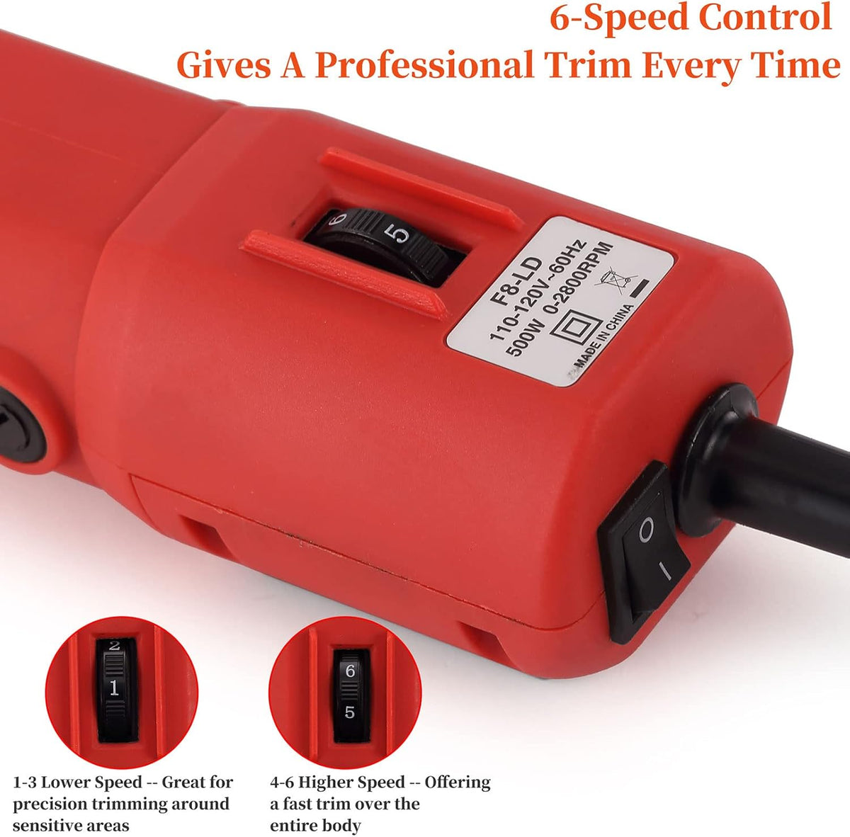DUCKBOY Heavy Duty Clippers for Thick Coats Animals, 500W Professional Electric Shearing Machine