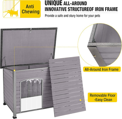 Aivituvin Large Dog House Outdoor Indoor Weatherproof Dog House for Small & Medium & Large Dogs