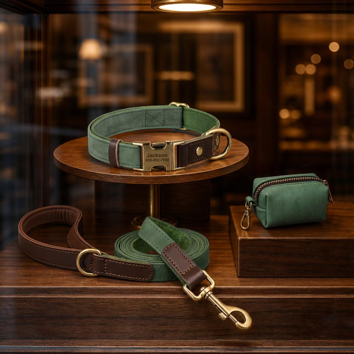 KINYABLUE Personalized Leather Dog Collars. Chosen for real quality, fits naturally into modern pet