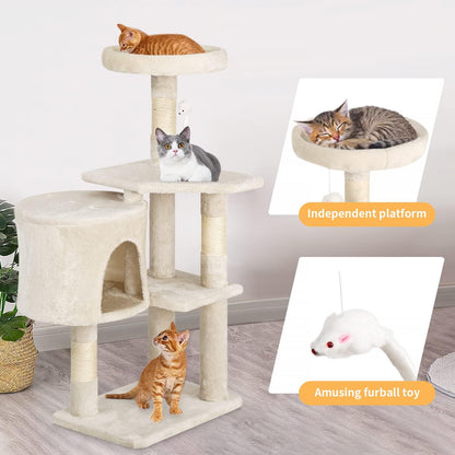 BestPet Cat Tree 36 inch Tall Scratching Toy Activity Centre Cat Tower Cat Condo Multi-Level