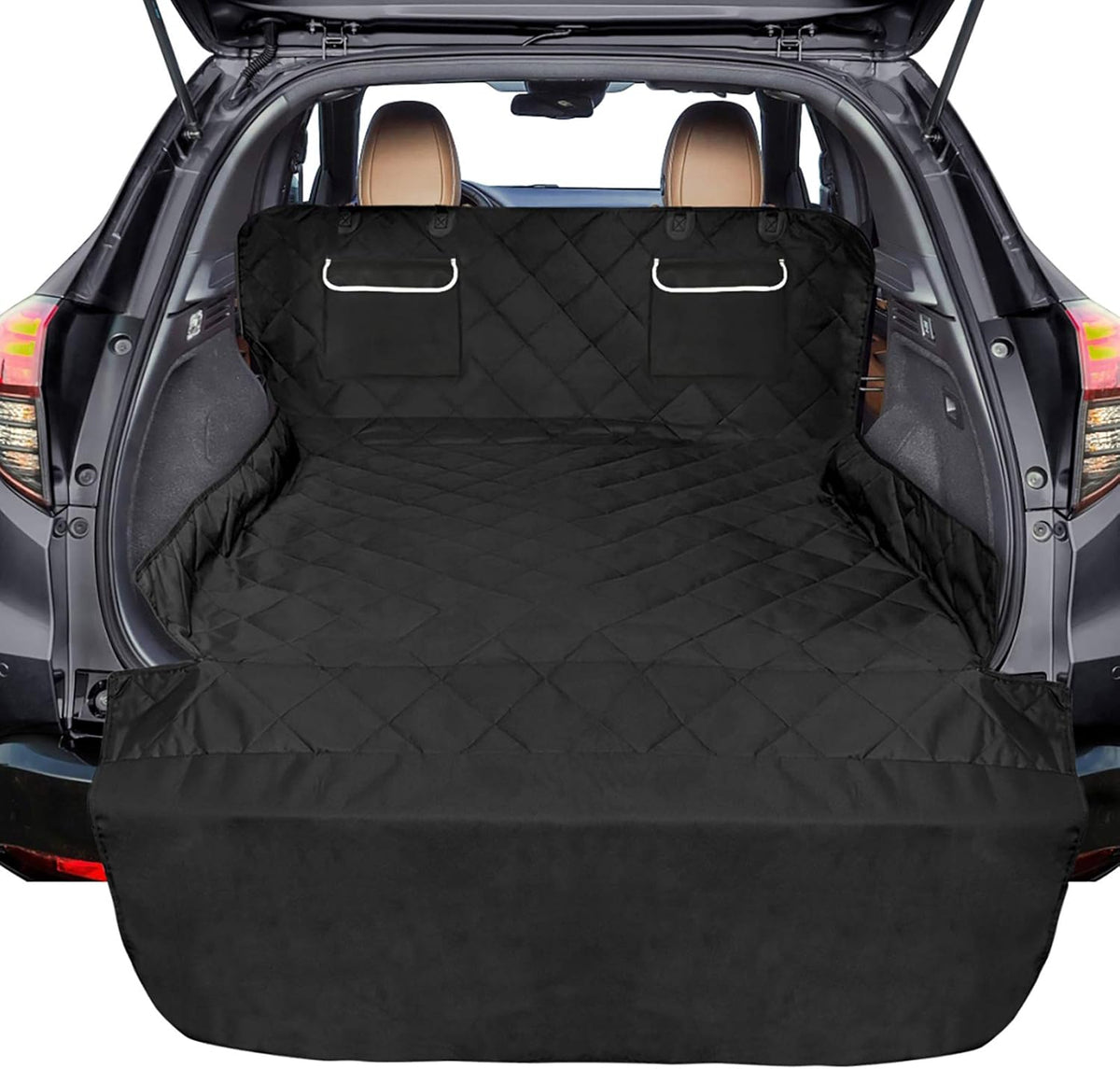 F-color SUV Cargo Liner for Dogs, Waterproof Pet Cargo Cover Dog Seat Cover Mat for SUVs Sedans
