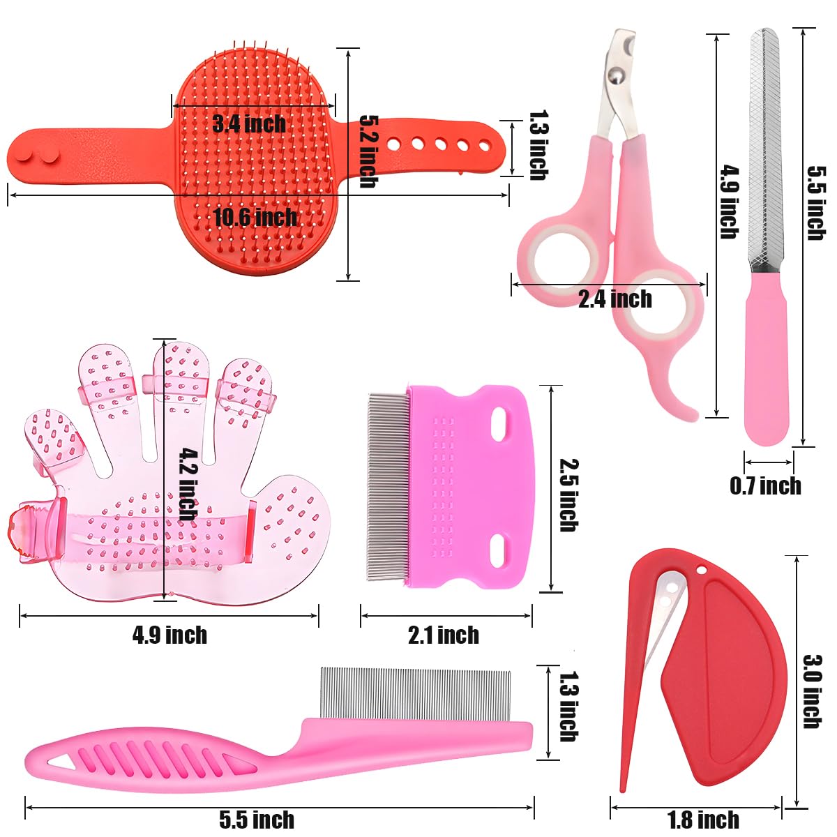 Rabbit Grooming Kit – Bunny Grooming Kit with Shedding Brush, Nail Clippers & Comb – Small Animal