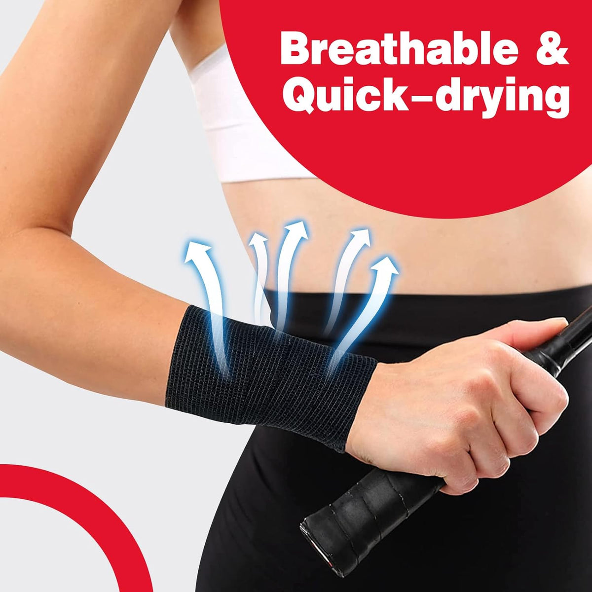 AZEN 8 Pack Self Adhesive Bandage Wrap, 2" X 5 Yards Elastic Cohesive Bandage Wrap, Black Athletic