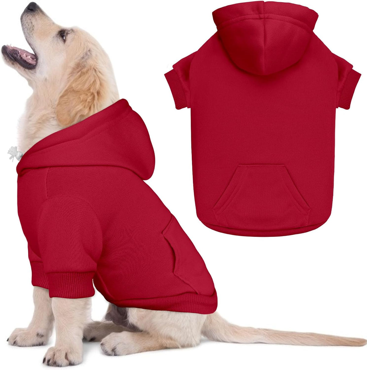Dog Sweaters for Small Dogs Dog Hoodie Pet Sweater Solid Soft Brushed Fleece Pet Clothes Hoodie