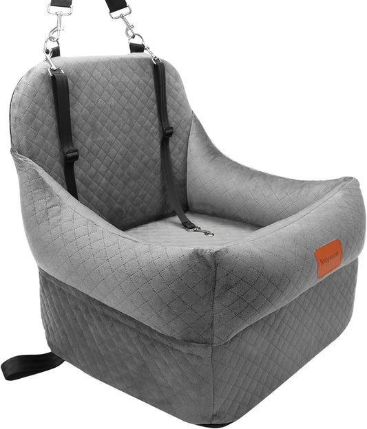 Dog Booster Car Seat with 7 Inches of Interior Height,Elevated Pet Car Seat for Small/Medium Sized