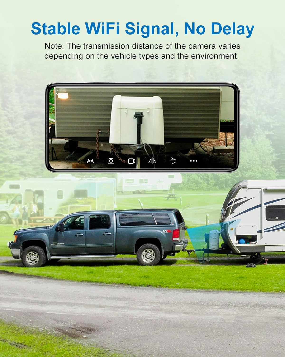 1080P Magnetic Wireless Backup Camera, 90 Days Standby Rechargeable Battery, Waterproof Rear/Front