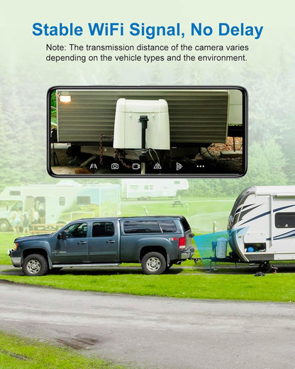 1080P Magnetic Wireless Backup Camera, 90 Days Standby Rechargeable Battery, Waterproof Rear/Front