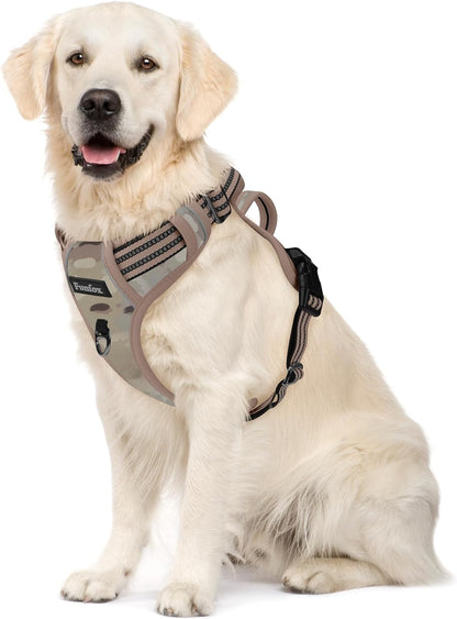 Funfox Dog Harness No Pull, Adjustable Pet Vest Harness, Super Soft Material with Vertical Handle