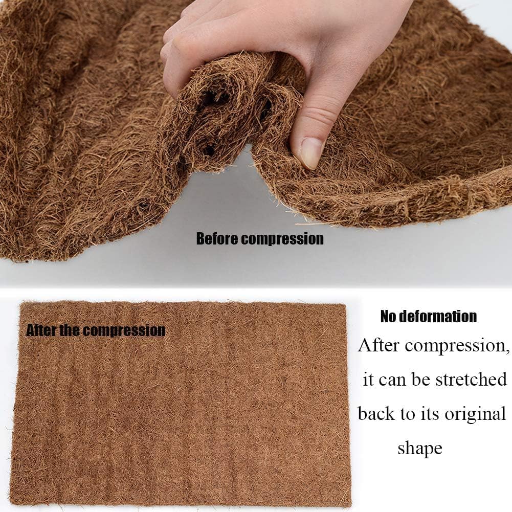 Hamiledyi Reptile Carpet Natural Coconut Fiber Tortoise Carpet Mats for Pet Terrarium Liner Reptile