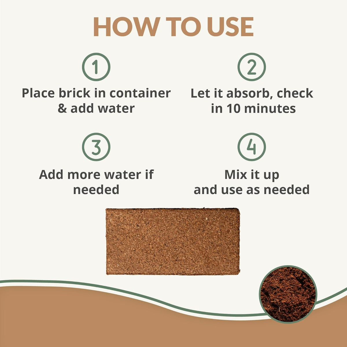 Coco Coir Brick (650gms) + Worm Bliss (1 Qt) + Char Bliss (1 Qt) - Organic Coco Coir for Plants