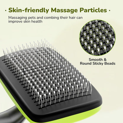 Pecute Self-Cleaning Slicker Brush for Dogs, Cats, Lightweight Dog Brush for Shedding Massaging
