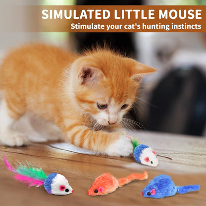 iCAGY 25-Piece Cat Toys Kit with Rainbow Tunnel - Interactive Cat Toy Bundle for Indoor Cats