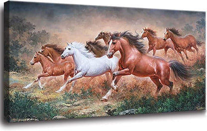 Yxbhhym-Large Size Running Horse Wall Art Pictures Animal Canvas Print Art Horse Paintings Poster