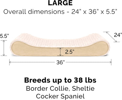 Furhaven Orthopedic Dog Bed for Large/Medium Dogs w/ Removable Washable Cover, For Dogs Up to 38