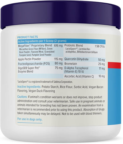 Glandex Dog Fiber Supplement Powder for Anal Glands with Pumpkin, Digestive Enzymes & Probiotics