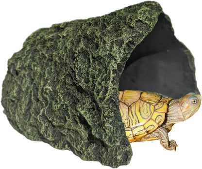 Oversize Resin Rock Reptiles Large Hideout Cave – Ideal for Turtles, Lizards, Bearded Dragons
