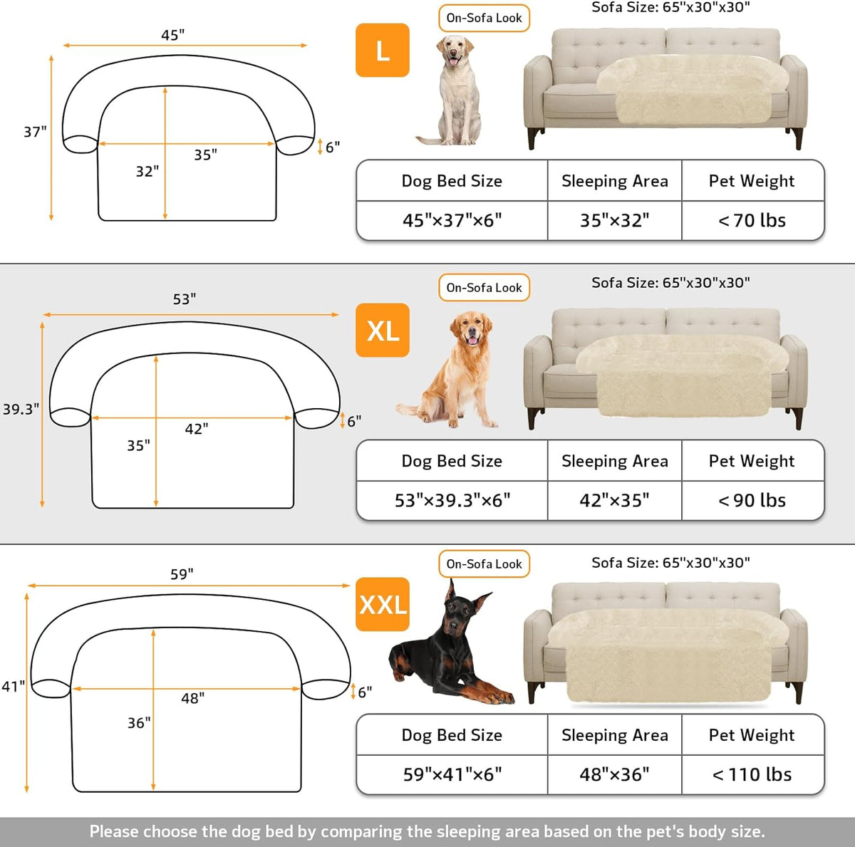 Calming Dog Bed Fluffy Plush Dog Mat for Furniture Protector with Removable Washable Cover for