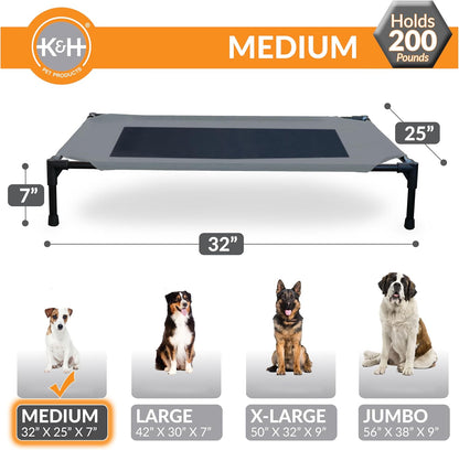 K&H Pet Products Outdoor Elevated Dog Cot, Breathable Cooling Elevated Cot Hammock Pet Bed for