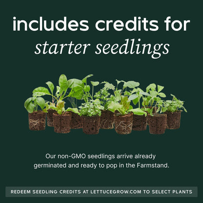 Farmstand Starter Kit with Glow Rings and 30 Seedling Credits | Family Hydroponic Growing System