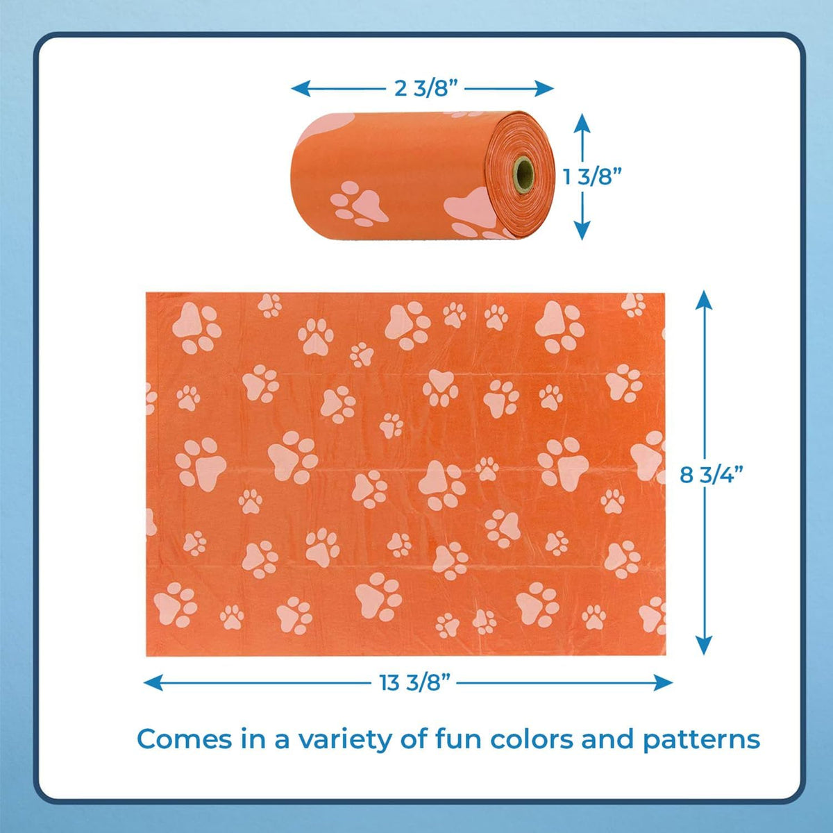 Best Pet Supplies Dog Poop Bags (240 Bags) for Waste Refuse Cleanup, Doggy Roll Replacements for