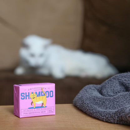 JR Liggett’s Natural Cat Shampoo Bar for Sensitive Skin - 100% Detergent Free, Non-GMO &