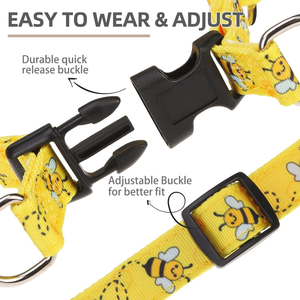 PUPTECK No Pull Dog Harness Soft Adjustable Basic Nylon Step in Puppy Vest Outdoor Walking with ID