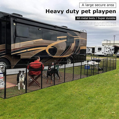 BestPet | Dog Playpen | 24 Inch, 16 Panels | Heavy Duty Metal Pet Exercise Pen | Indoor Outdoor