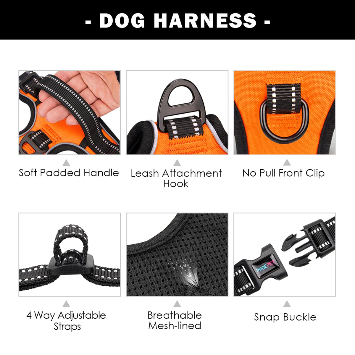 PHOEPET No Pull Dog Harnesses for Small Dogs. Chosen for real quality, fits naturally into modern