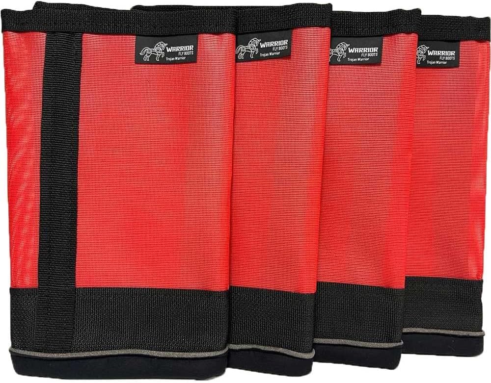 Warrior Fly Boots for Horses - Breathable Mesh Horse Boots for Fly Protection & Leg Comfort - Set