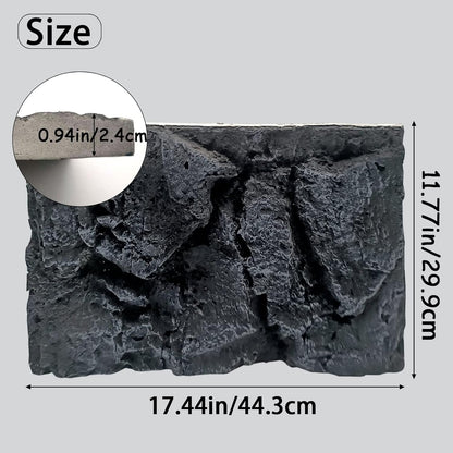 Tfwadmx Rock Terrarium Background 3D Reptile Tank Background Board Amphibian Stereo Backdrop Wall