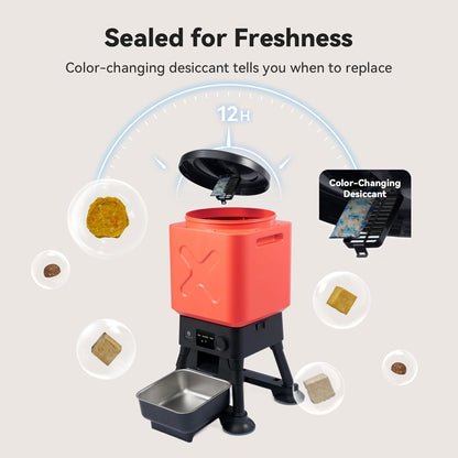 14L Automatic Dog Feeder for Large Breed – Extra Large Capacity, Anti-Blockage, Timed Auto Dog Food