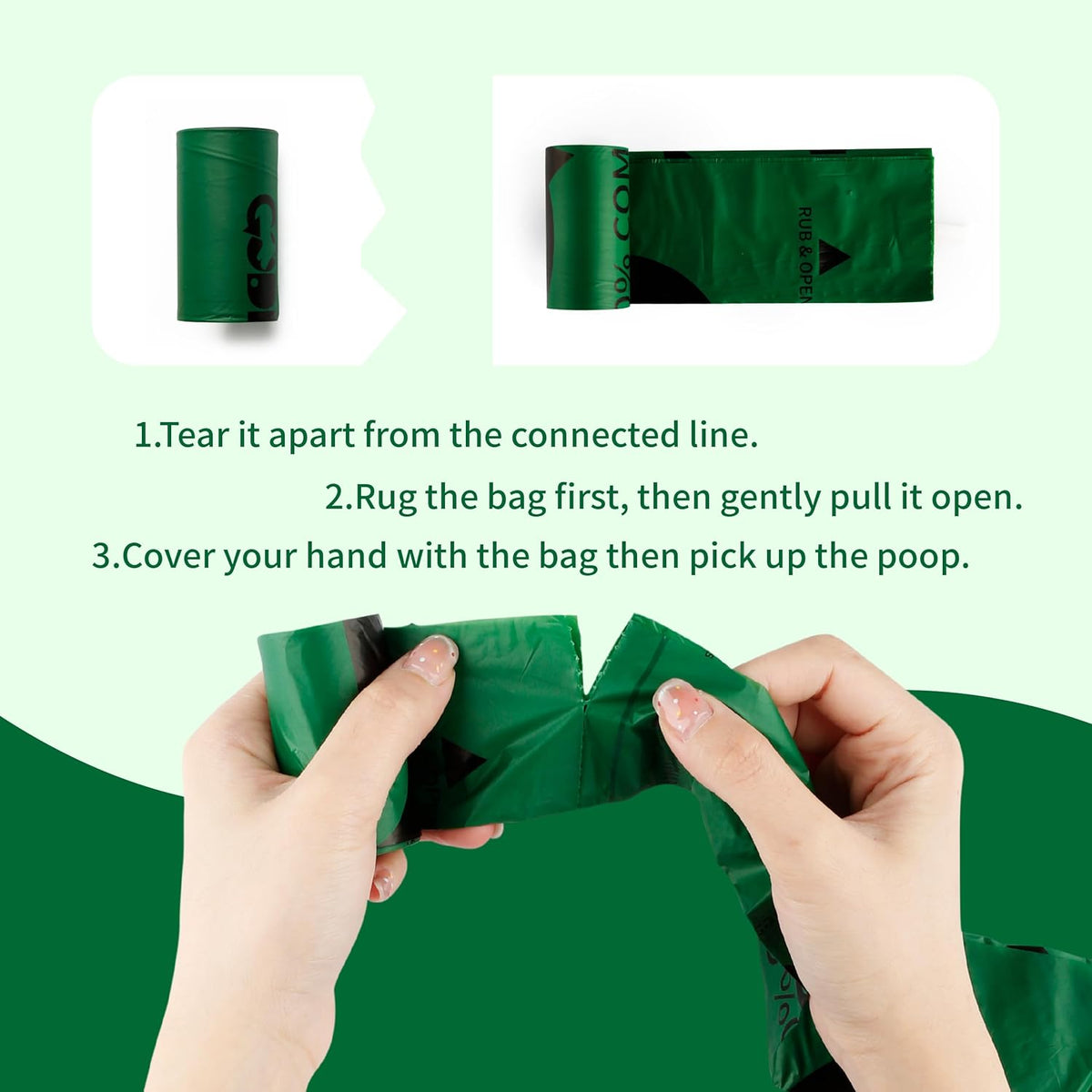 Certified 100% Compostable Poop Bags for Dogs, 270 Count Guaranteed Leak Proof and 18 Microns Extra