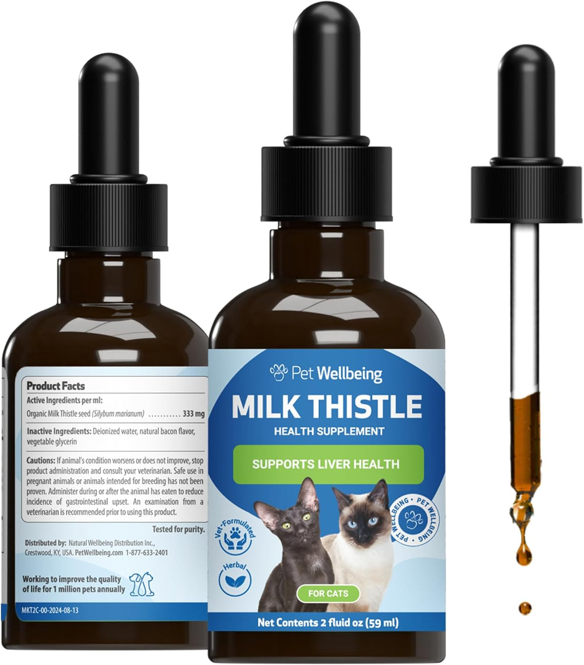 Milk Thistle for Cats - Milk Thistle Liver Detox Support, Organic Herb - Pet Wellbeing