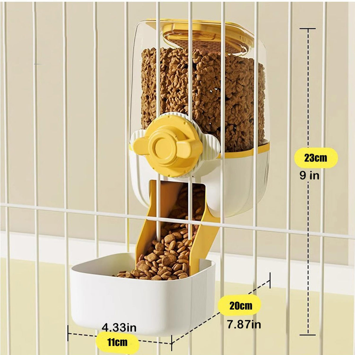 Pet Hanging Automatic Feeders Drinking Bowls，Gravity Rabbit Feeder and Water Set，Cage Cat Food Bowl