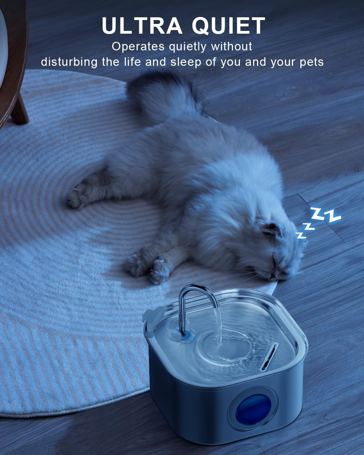 Cat Water Fountain Stainless Steel: 108oz/3.2L Automatic Pet Water Fountain - Dog Water Dispenser