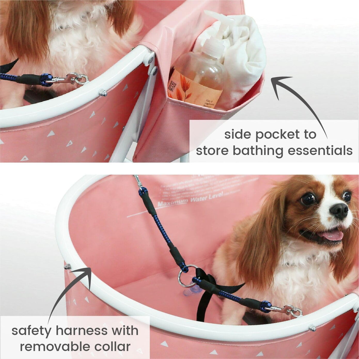 Little Dipper Dog Bath Tub and Wash Station for Bathing Shower and Grooming, Elevated Foldable and