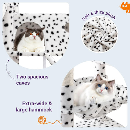 Allewie 81 Inches Tall Cat Tree/Multi-Level Large Climbing Tree House and Towers for Big