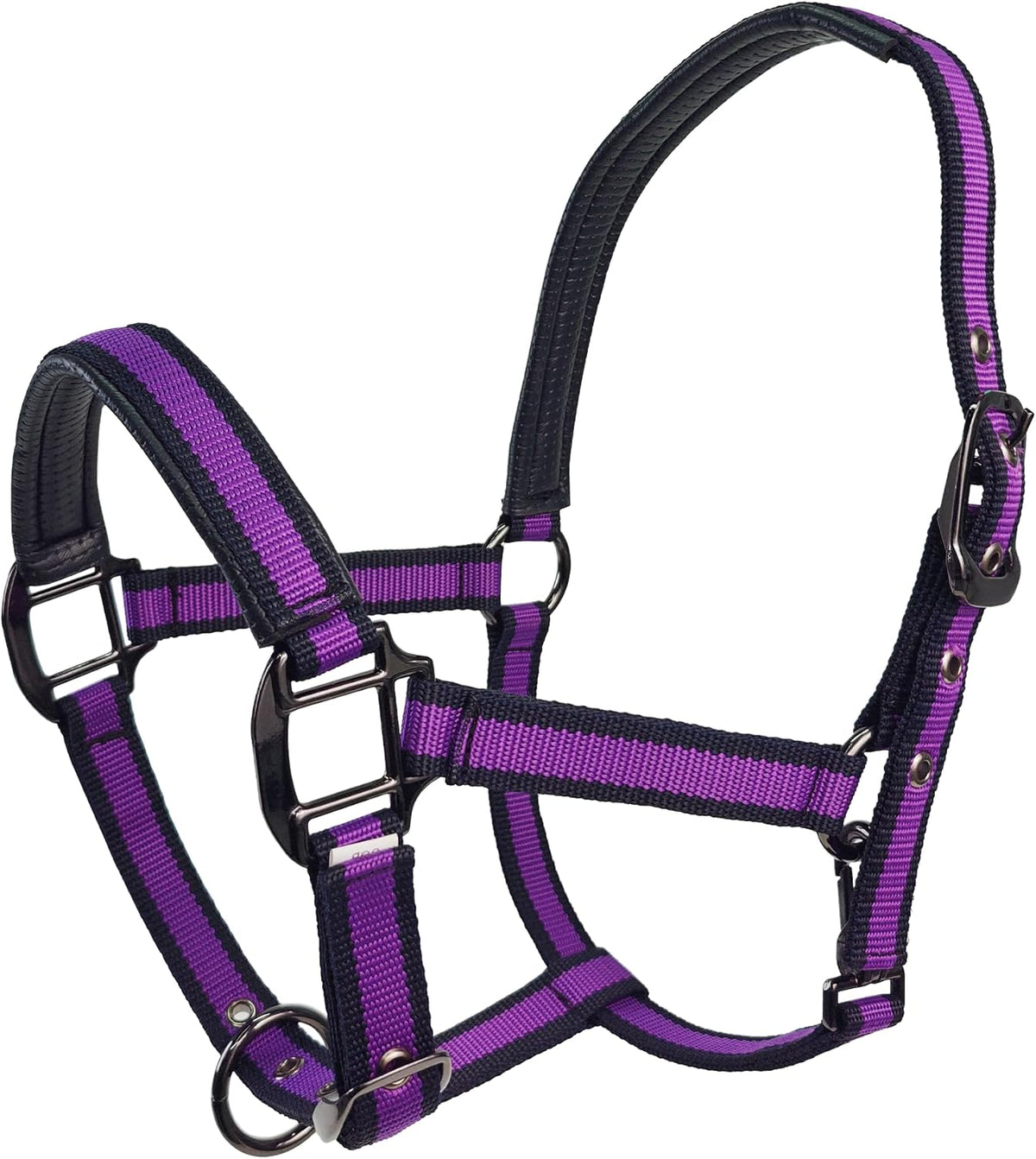 JWODVNTH Adjustable Horse Halter with PP Webbing, Durable Horse Halters with Zinc Alloy Hardware