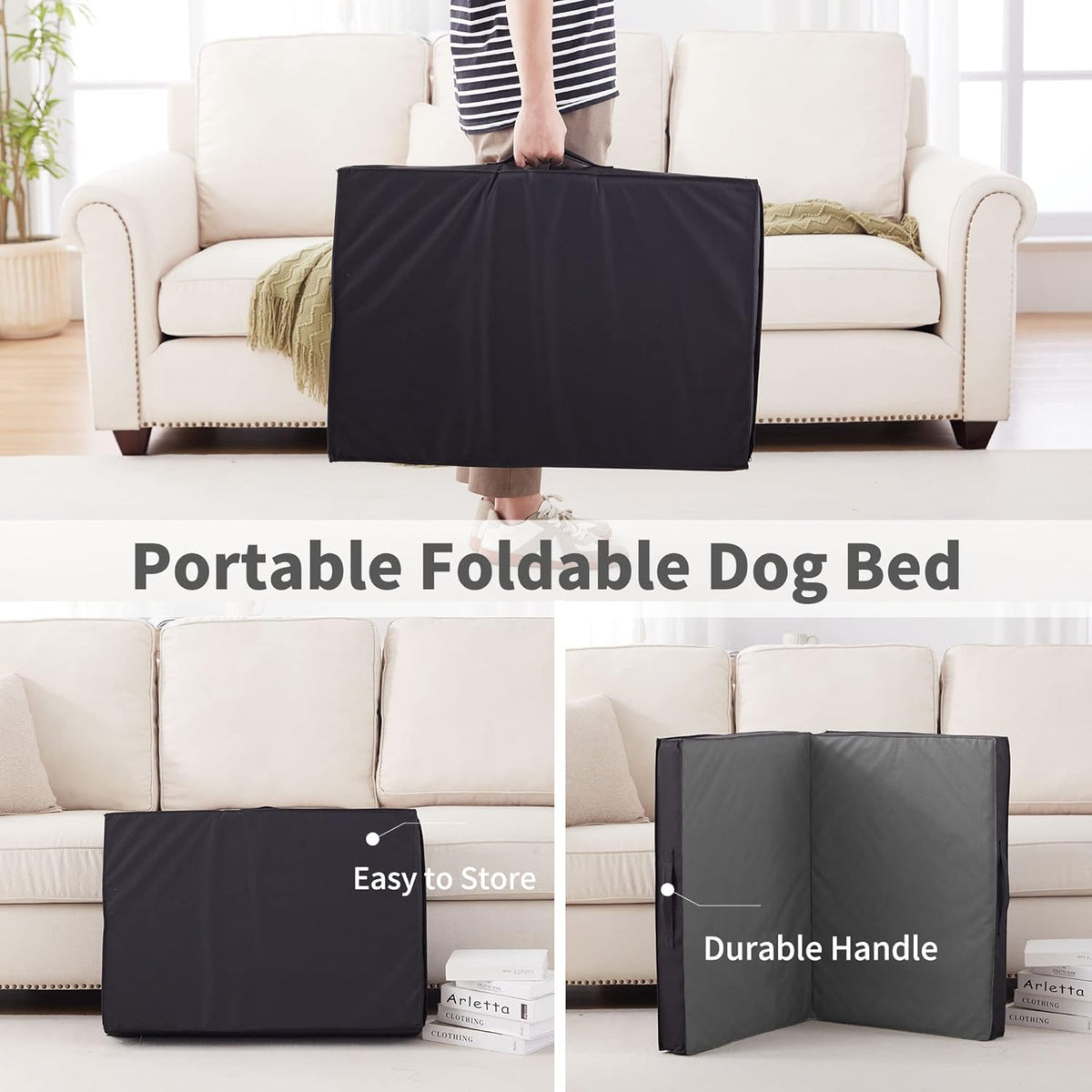 Outdoor Beds for Large Dogs, Waterproof with Washable Cover, Foldable Cooling & Orthopedic: 35in