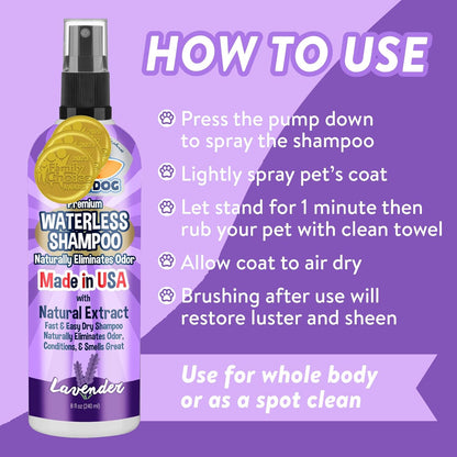 Bodhi Dog Waterless Shampoo - Natural Dry Shampoo for Dogs & Cats - Neutralizes Pet Odor - No Rinse