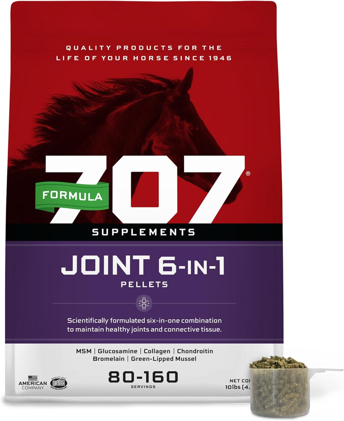 Formula 707 Joint 6in1 Equine Supplement 10 lb Bag – Support for Joint Integrity and Inflammatory