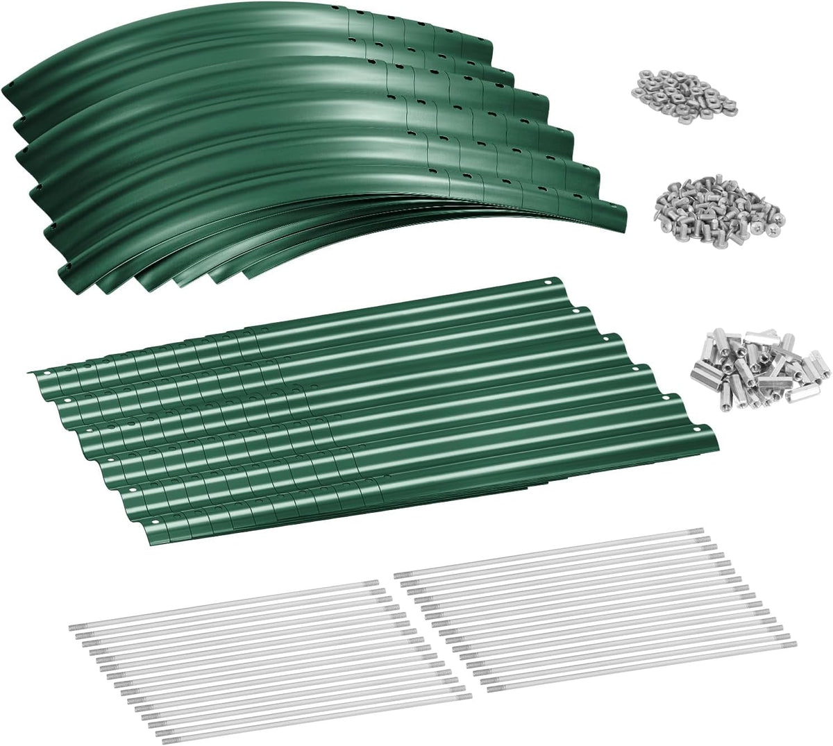 Land Guard 8×2×1.5ft Galvanized Raised Garden Bed Kit, Raised Garden Boxes Outdoor, Oval Metal