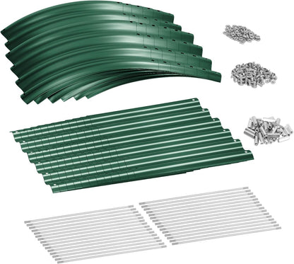 Land Guard 8×2×1.5ft Galvanized Raised Garden Bed Kit, Raised Garden Boxes Outdoor, Oval Metal